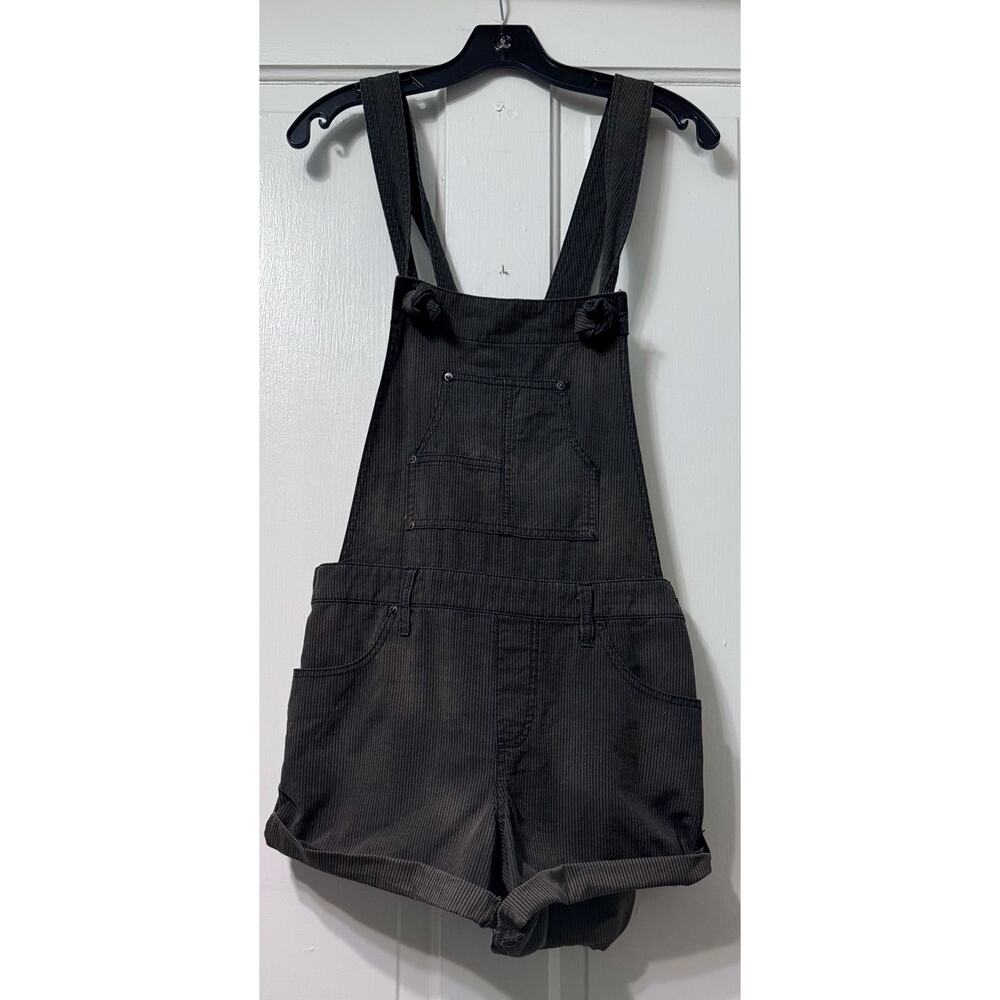 NWT Free People Charcoal Cotton Overall Shorts Size 6
